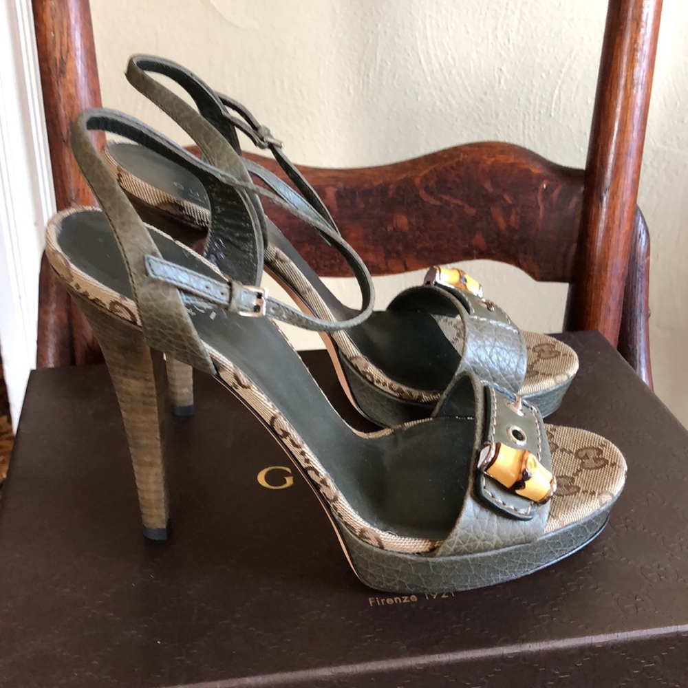 GUCCI Platform Shoes, style BAMBOO